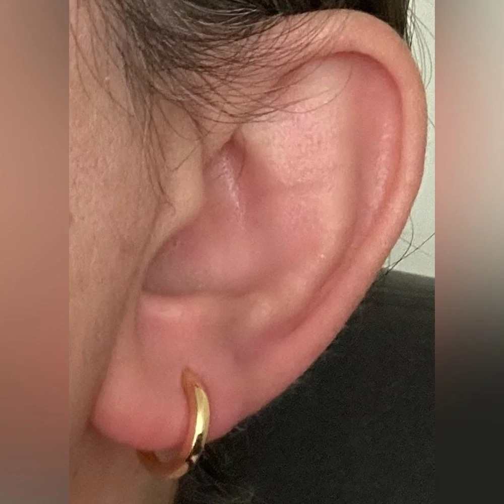 925 Silver 2mm wide half inch earrings trending hoops unisex
